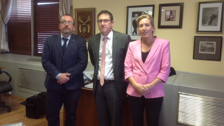 Kieran McEvoy, John Jeffery (Deputy Minister for Justice) and Anna Bryson